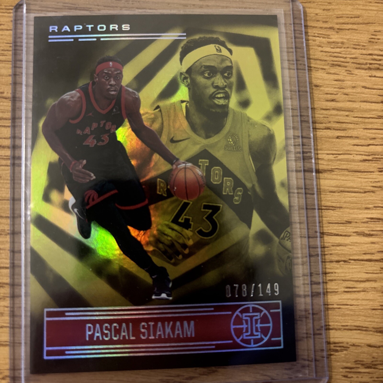 2020-21 PANINI ILLUSIONS TROPHY COLLECTION YELLOW #148 PASCAL SIAKAM /149 PACERS