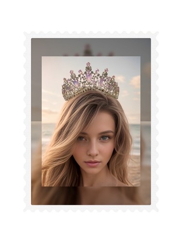 Gold tiara with clear beads | eBay display picture 2