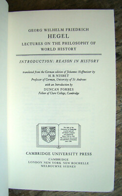 Lectures On The Philosophy Of World History: Introduction ~2016 PB