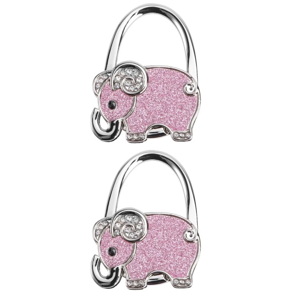  Confezione 2 Ganci Borsa Ganci per Borse Elefante Appendiabiti Pieghevole - Immagine 3 di 4