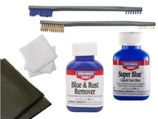 Birchwood Casey Gun Super Blue Kit Rust Remover Two Brushes Patches Pads