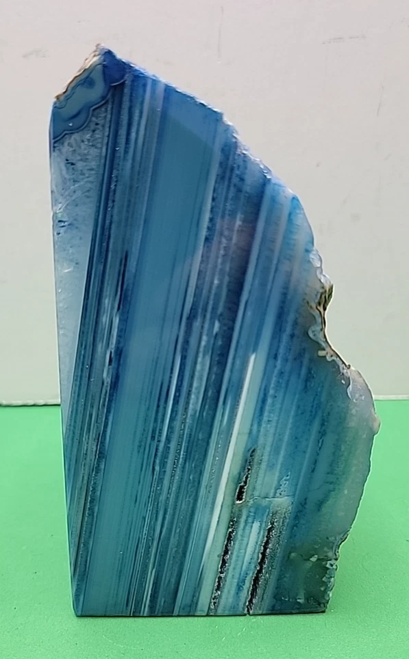 1 Blue Agate Bookend 5.5" Tall - Made In Brazil - Image 4 of 4