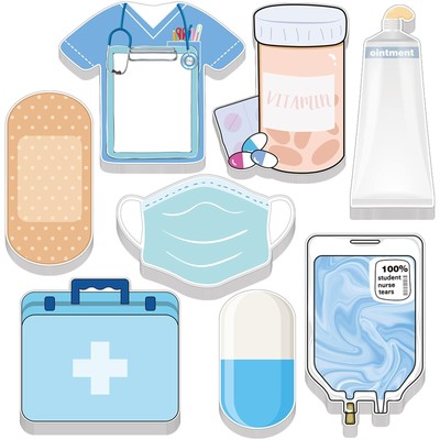 8 Pack Mini Funny Nurse Sticky Notes Nursing Student Essentials School Nurse ...