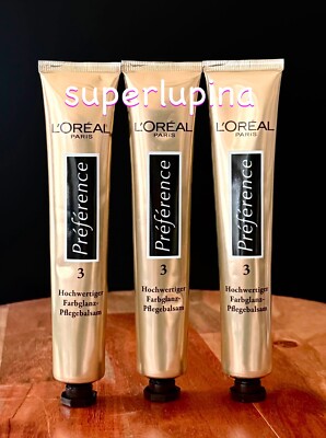 3x L'OREAL Preference Color Gloss Conditioner Step 3 NEW 54 ml EU Import