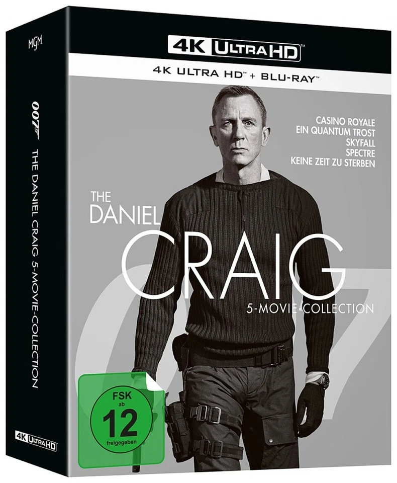 James Bond: The Daniel Craig 5-Movie-Collection - 4K Ultra HD # UHD+BLU-RAY-NEU - Bild 2 von 2