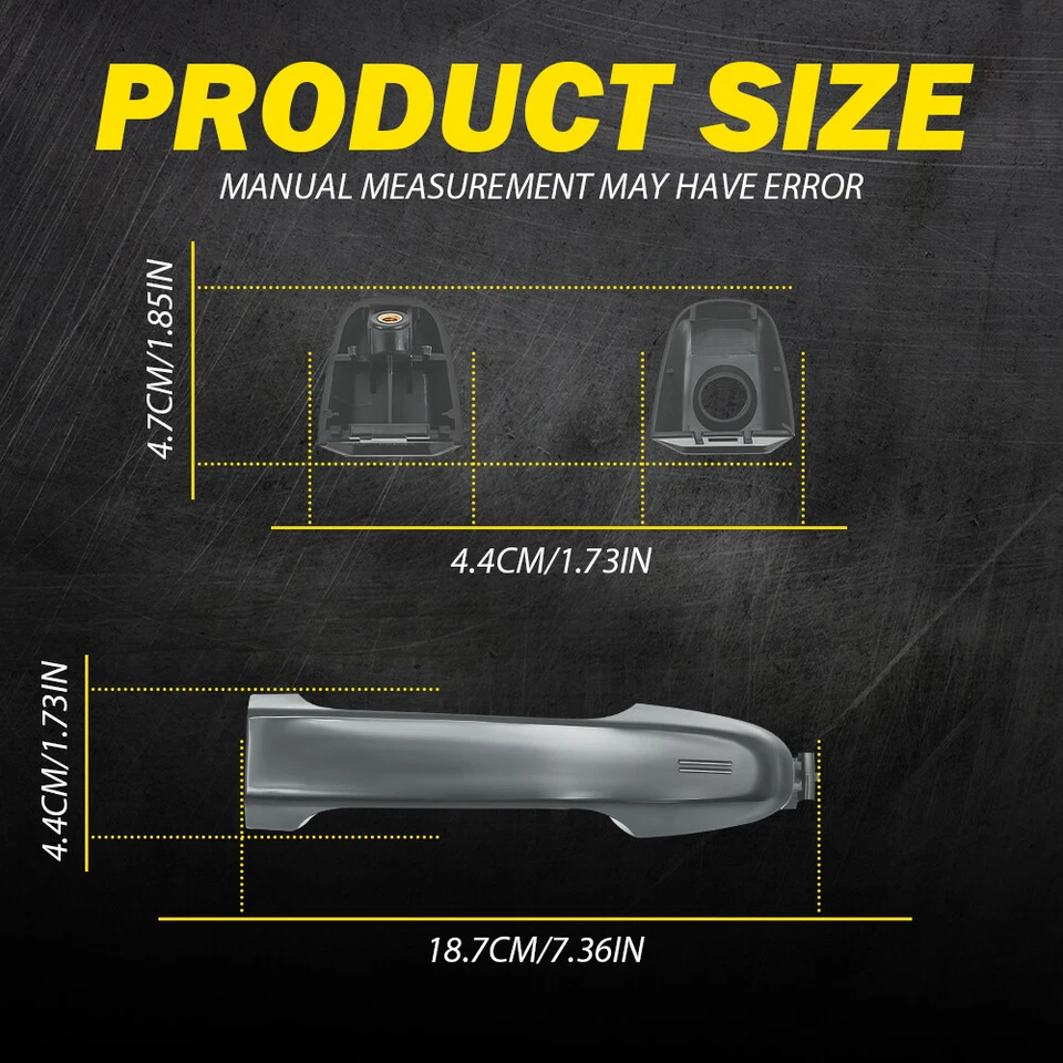 2 передние наружные дверные ручки для Toyota Camry 2012-17 со стороны водителя и пассажира - Изображение 4 из 4