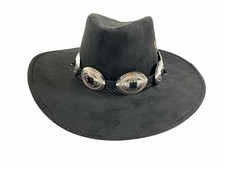 Cowboy Wester Hat Steampunk Topper Victorian Mad Hatter Slash Concho Band