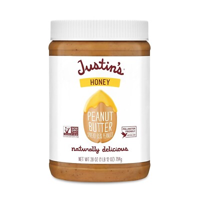 JUSTIN'S Classic No Stir Gluten-Free Peanut Butter Spread 28 Ounce Jar