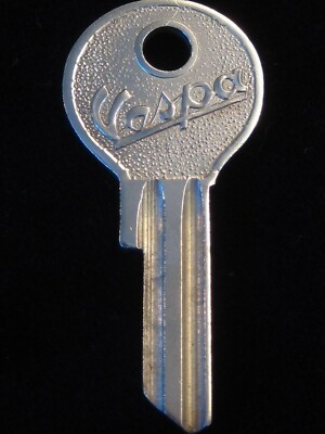 R63V early VESPA Scooter Steering Lock LOGO KEY BLANK GS VL VBA-B