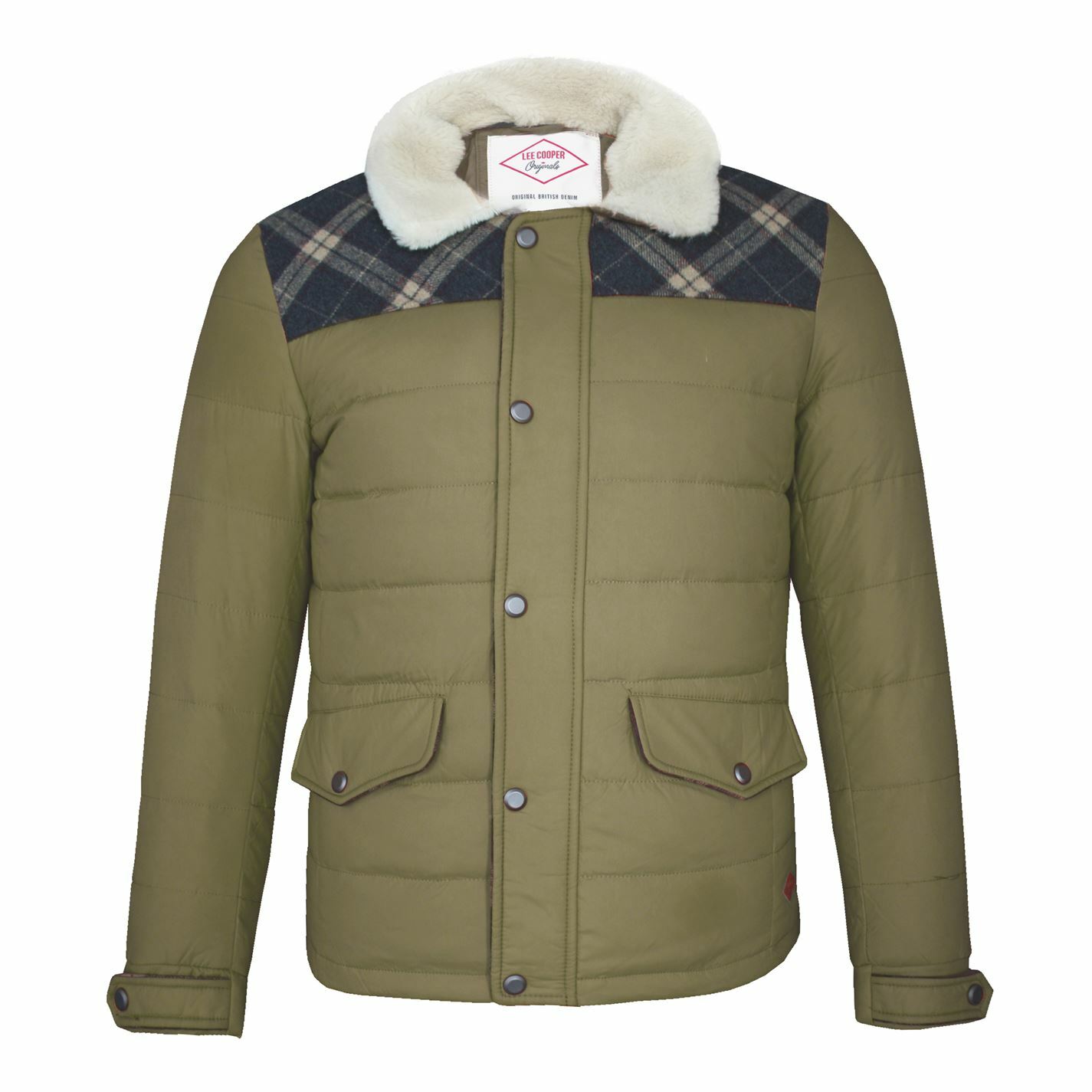 Lee Cooper Mens Shearling Contrast 