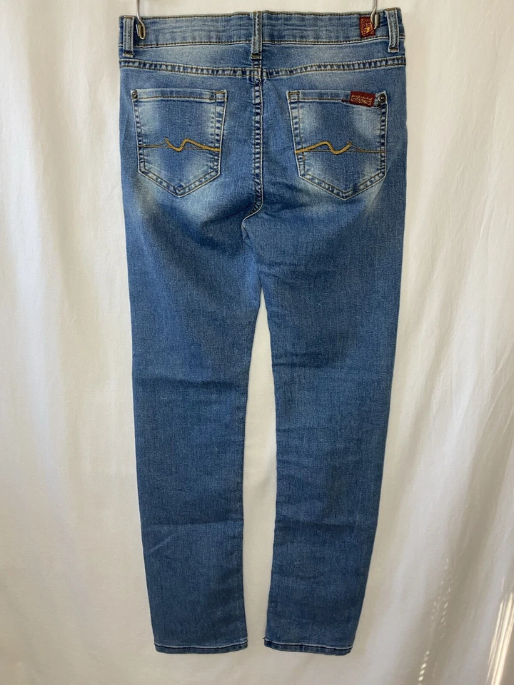 Pantalones 7 For All Mankind Juveniles Talla 12 Azul Jeans Denim Lavado a la Piedra Niños Niños 28x27 Foto 2 de 4