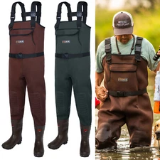 HISEA Unisex Neoprene Fishing Waders 200G Insulated Cleated Bootfoot Chest Wader