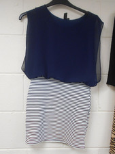 IZABEL LONDON NAVY DRESS IN SIZE 8 - VERY GOOD CONDITION
