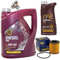 MotoröL Set 5W-30 6 Liter + ÖLfilter SH 4035 P + Schraube FüR Citroen C5 Peugeot