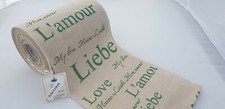 1 m Stickband SONDERPREIS Leinen bedruckt Vaupel & Heilenbeck natur 16 cm breit