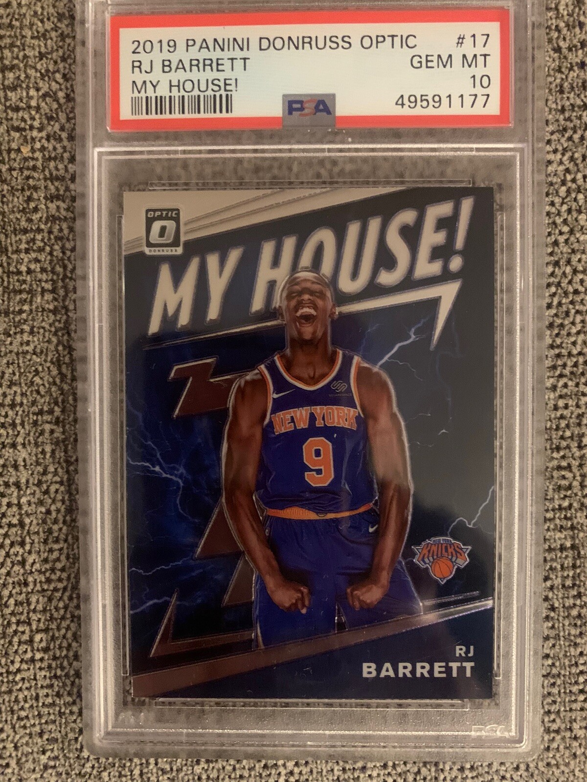 2019 Panini Donruss Optic My House Holo RJ Barrett #17 PSA 10 GEM MT Rookie RC