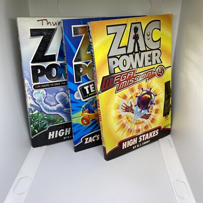 #ad Zac Power Mega Mission 4 Test Drive Zac’s Shark Attack And High Risk Books AU $8.95