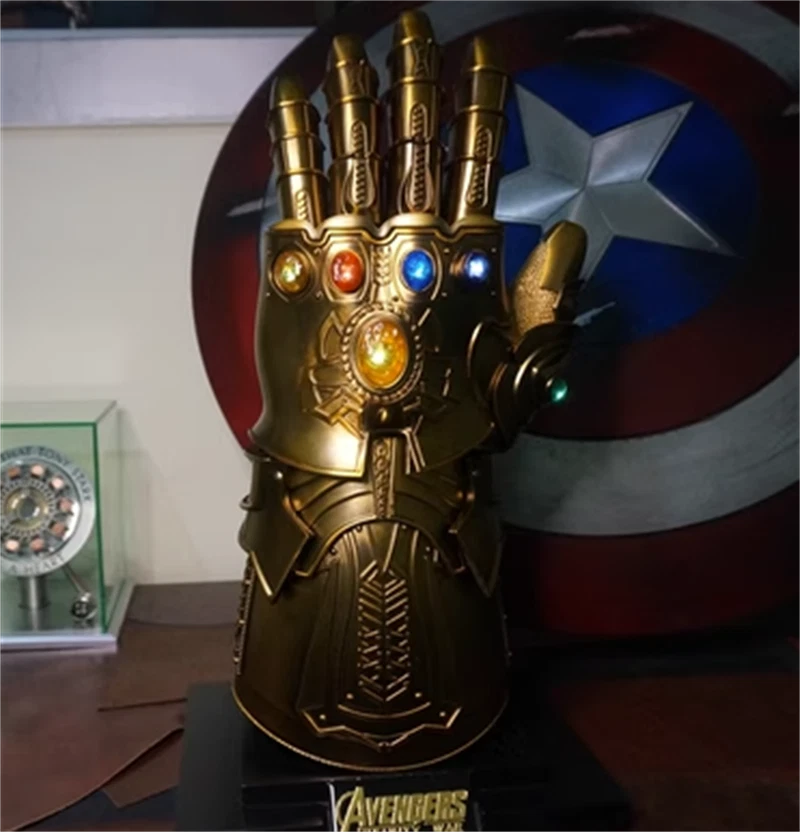 Avengers Thanos Cosplay 1:1 All Metal Wearable Gloves Collectibles Prop Statue - Image 2 of 4