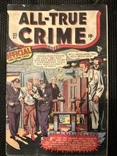ALL TRUE CRIME CASES #27 1948 ELECTRIC CHAIR COVER HTF ATLAS PRE-CODE VIOLENCE