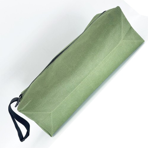Green Canvas Tool Bag Storage Pouch with Metal Zippers easy carry Multi-Purpose - Picture 3 of 23