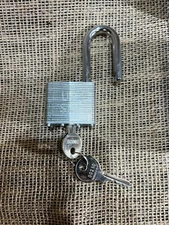 USGI Chinrose PadLock W/ U.S. SET  Insignia Stamped on Face (READ DESCRIPTION)