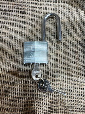 USGI Chinrose PadLock W/ U.S. SET  Insignia Stamped on Face (READ DESCRIPTION)