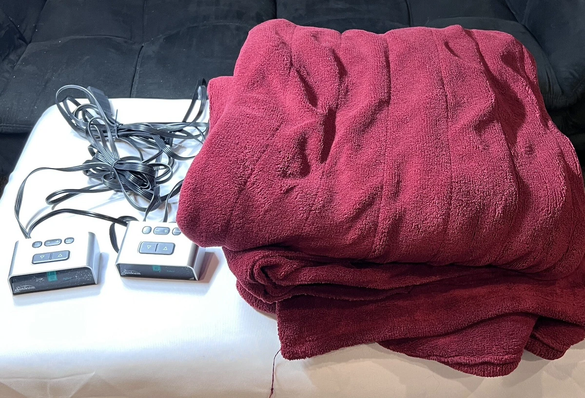 Sunbeam Heated Blanket King Size Red/Velvet | eBay