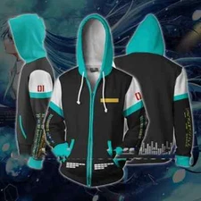 Anime Men's Miku Hoodie Sweater 6Styles Hatsune Hooded Sweatshirt