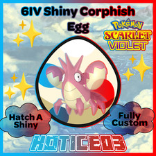 Corphish ✨ SHINY 6IV EGG ✨ Pokemon Scarlet & Violet ✨ TEAL MASK DLC ✨