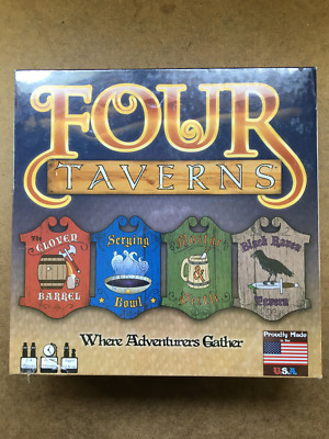 New Four Taverns Strategy Board Game Quest Adventurers Fantasy Heroes 4 Sealed