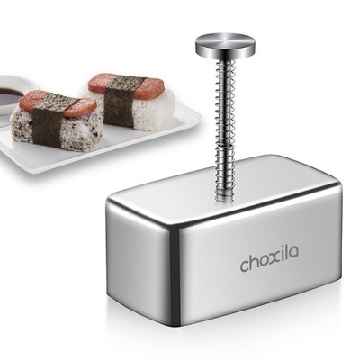 choxila Musubi Mold Stainless Steel, Non Stick Spam Mold, Silver
