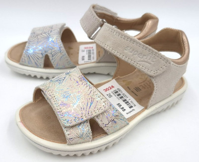 Superfit SPARKLE Grau Gr. 26 Mädchen Leder Sandalen UVP: 59,95  (6868)