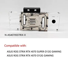 Granzon GPU Water Block For ASUS ROG STRIX RTX4070 / 4070 SUPER O12G GAMING