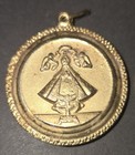 18K Gold Plated Vintage Sacred Heart Of Jesus And Virgin Mary Pendant 7.6 GR.  — photo 4