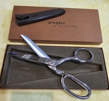 Gingher G-8 8" Dressmaker Scissors Bent-Handle Steel Right-Handed w/ Case Box