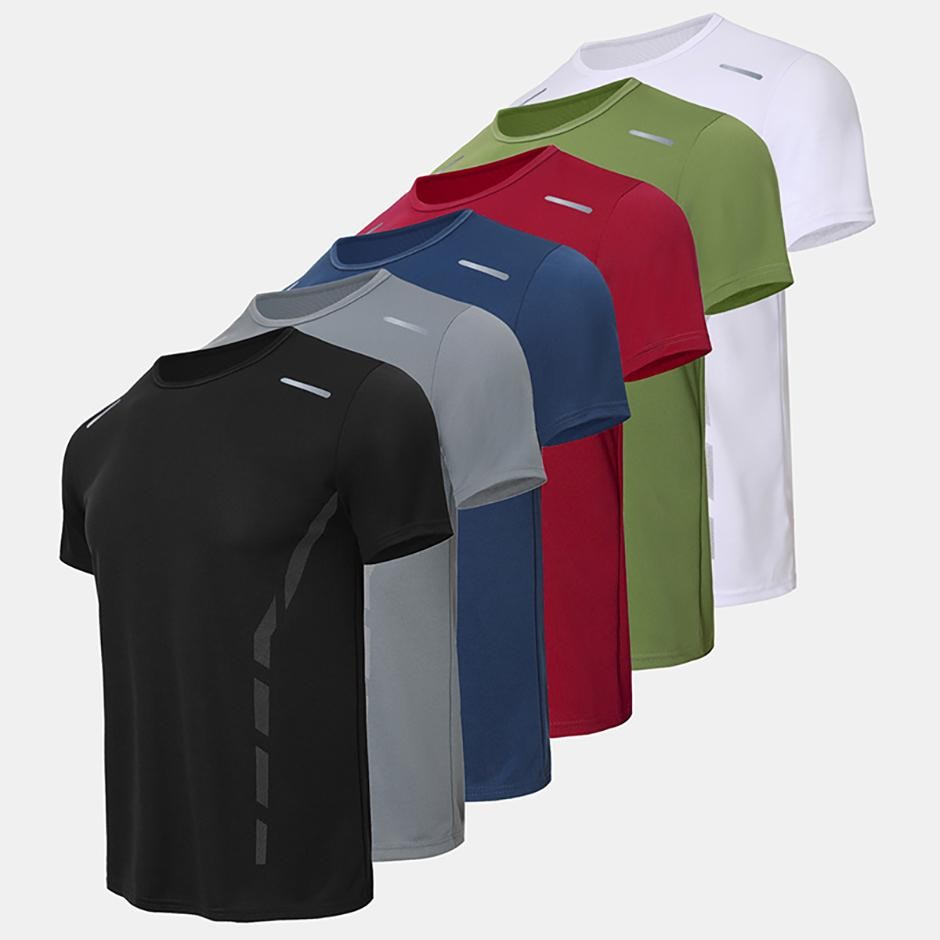 Men's Summer Mequick Dry T-shirt Set Loose Fit Breathable Multi-pack Multicolour image 8