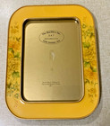 Vintage MCM The Bucklers INC NYC Yellow Gold Metal Enamel Floral Picture Frame — photo 1