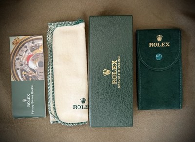 Mint Rolex Service Division Box Pouch Cloth Booklet Watch Accessory Set