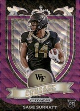 2021 Panini Prizm Draft Picks Collegiate #177 Sage Surratt Purple Wave