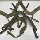 VINTAGE DEFENCE FORCE MILITARY WEBBING CAMO BAG STRAP PACK WW2 Lot DD ARROW