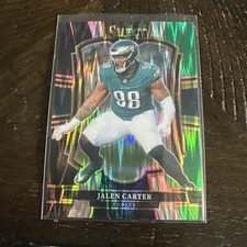 2025 Panini Select - Premier Level Jalen Carter #191 Black & Green Shock Prizm