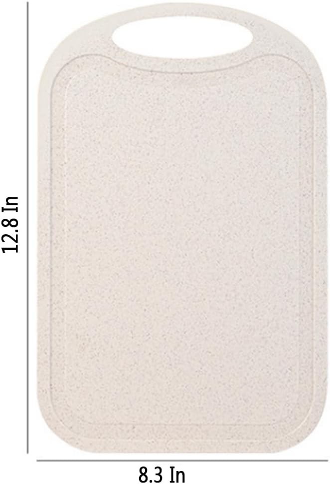 12.8x8.3'' Double-Sided Plastic Cutting Board – Food-Grade, Non-Slip Kitchen Boa