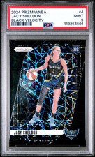 2024 Panini Prizm WNBA #4 Jacy Sheldon Black Velocity Prizms PSA 9 #/39