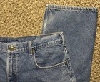 CARHARTT B155 DST Fleece Lined Cowboy Winter Work Faded Denim Blue Jeans 37x31 — photo 5