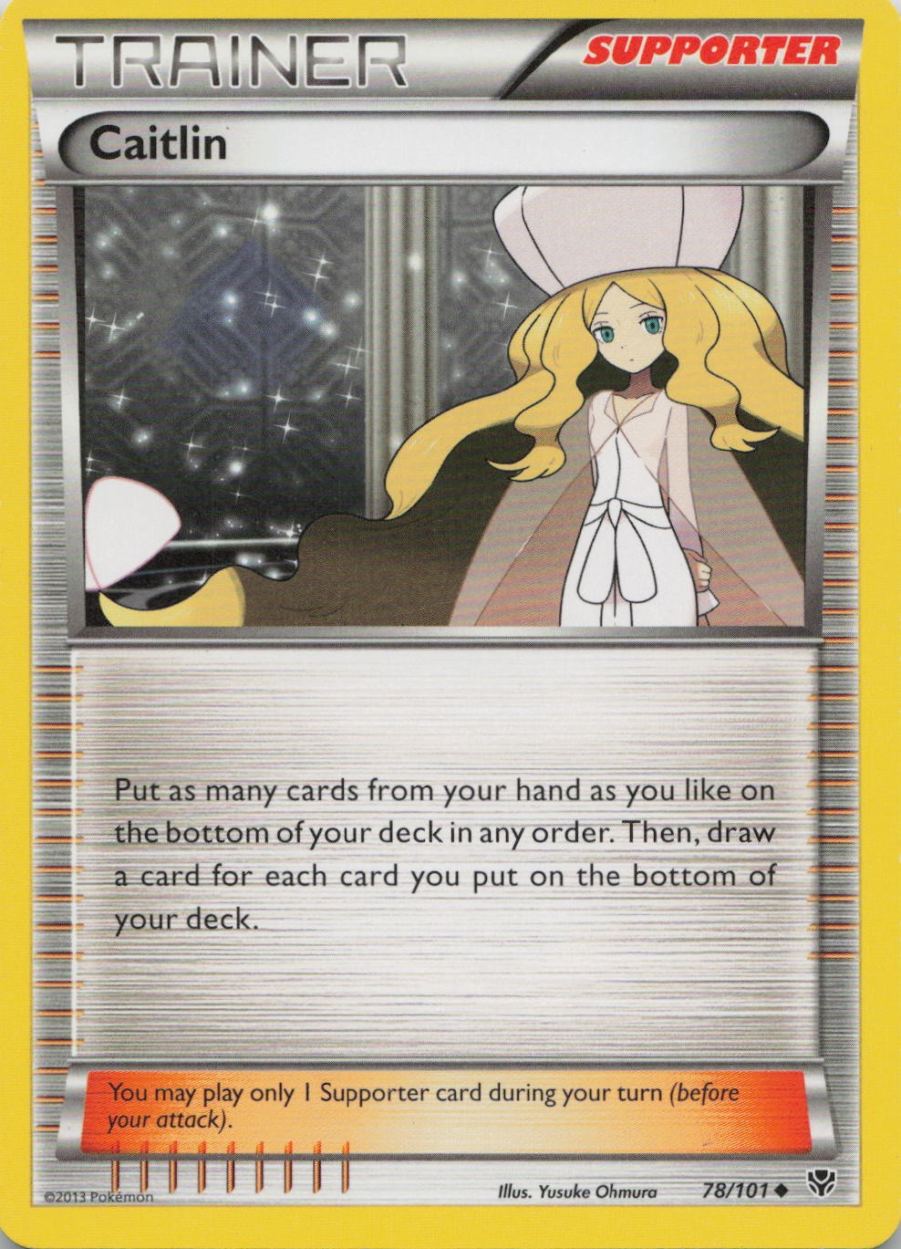 Caitlin 78/101 Uncommon Plasma Blast Pokemon Lightly Played