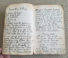 ANTIQUE HANDWRITTEN COOKERY RECIPE NOTEBOOK OF SWEET & SAVOURY DISHES, c1900