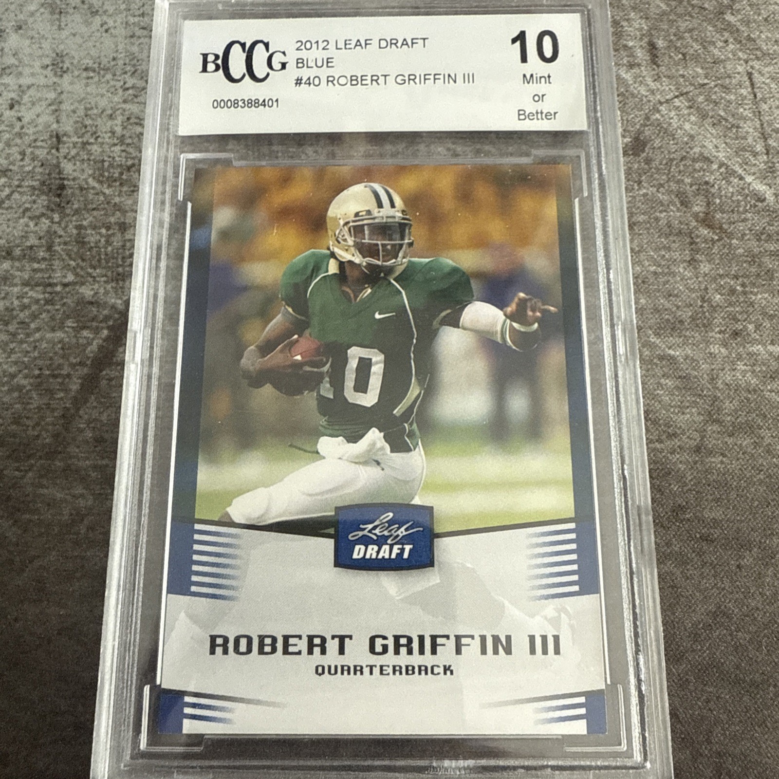 Robert Griffin III Leaf Draft #40 Blue Border