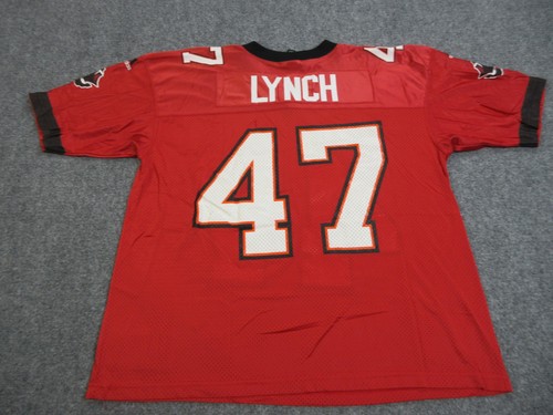 VTG Tampa Bay Buccaneers Jersey Mens Large Red John Lynch NFL Football Adidas - Picture 13 of 16