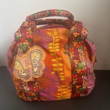 Rare Anna Sui Floral Butterfly Embroidery Tote Bag 2Way