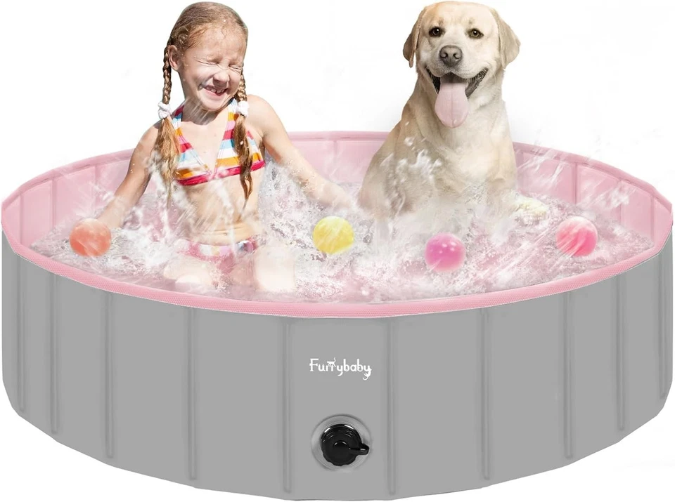 Portable 47'' Kiddie Pool - Safe Wading Pool for Dogs and Kids, Easy to Clean - Image 3 of 4